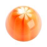 poignee bouton boule fleur orange 656na